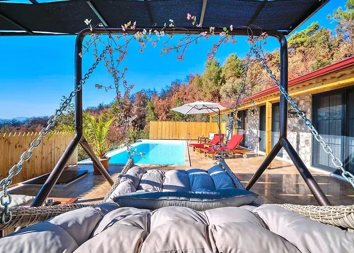Вилла İslamlar 1 Bedroom Secluded With Private Pool Hot Tub Калкан