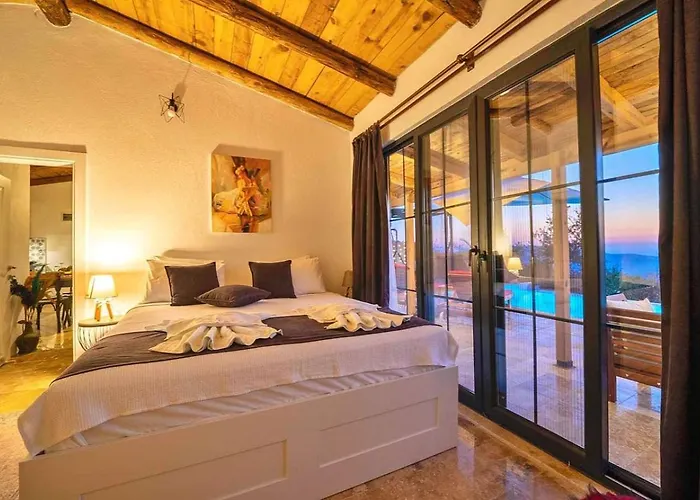 İslamlar 1 Bedroom Secluded With Private Pool Hot Tub Вилла Калкан